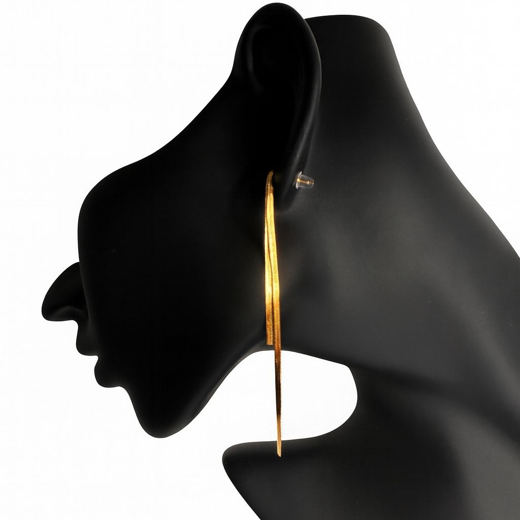 Edelstahl 316L Hängerohrringe 18 Karat Vergoldung