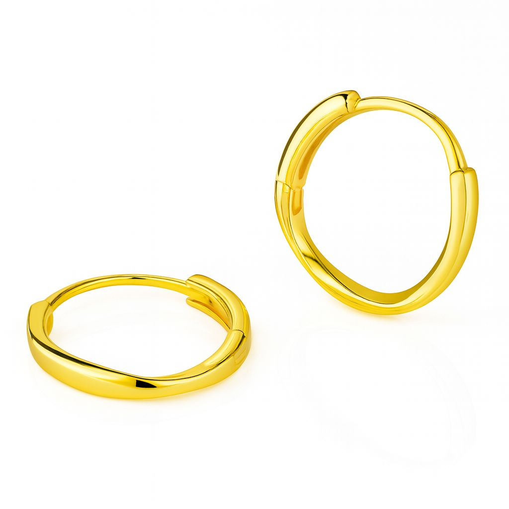 BECHTGOLD ,,Aurora Hoops" 18k Vergoldete Creolen aus 925 Silber Creolen