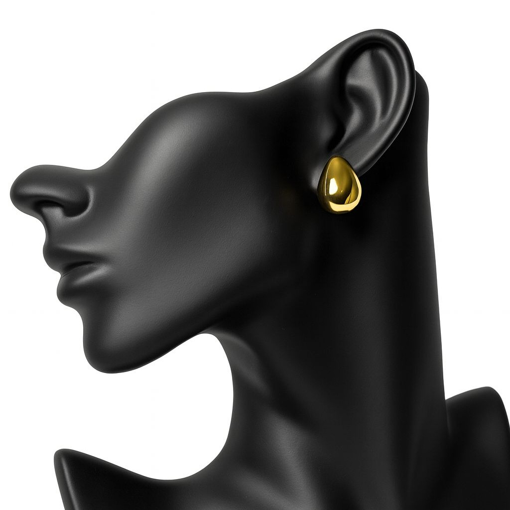 Ovale Silberohrringe